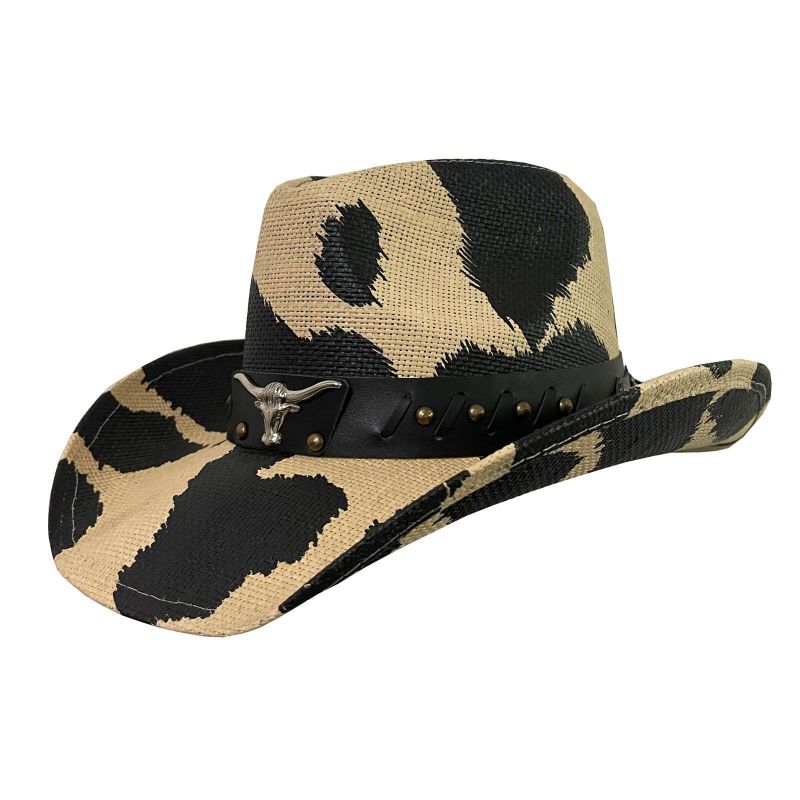 Cow Print Cowgirl Straw Hat Жеткізуші