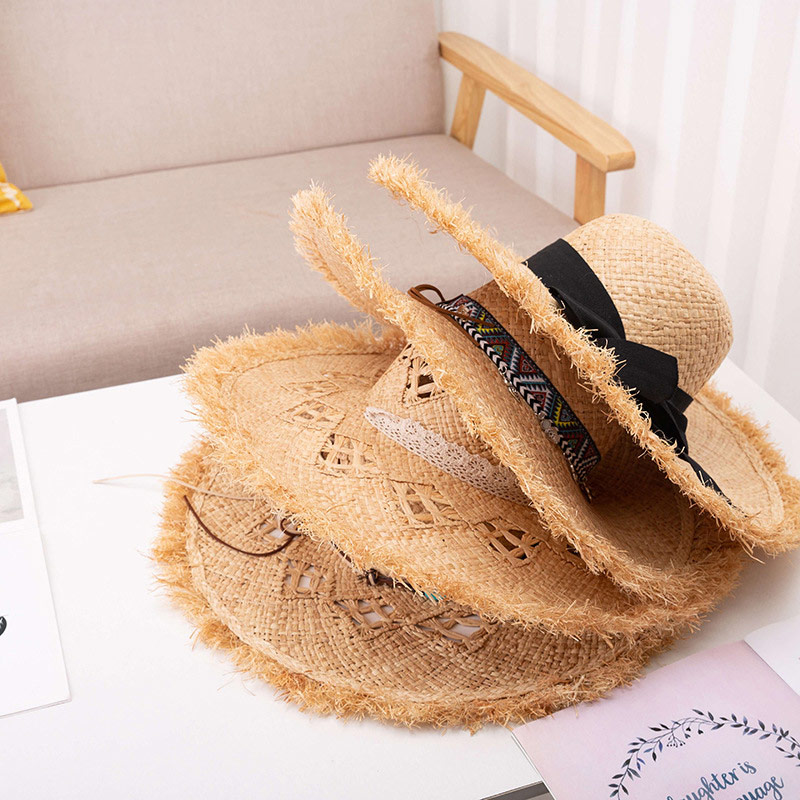 Арнайы дизайн Lady Beach Raffia Straw Floppy Hat